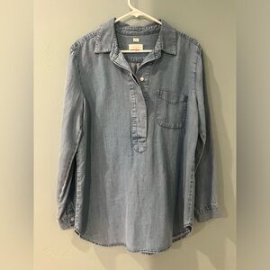 LOFT Blue Button Down Shirt